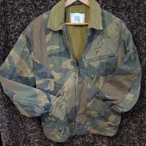 BDG Olive Green Jacket with Corduroy Detail